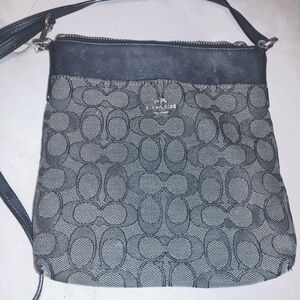coach cross body vintage black and grey